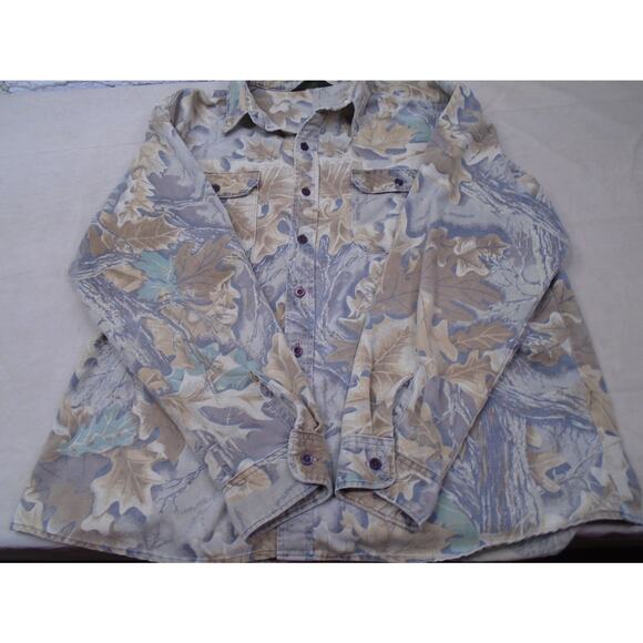Vintage Liberty Realtree Camouflage Mens Size XXL Camo Button Up Hunting Shirt - Picture 6 of 13